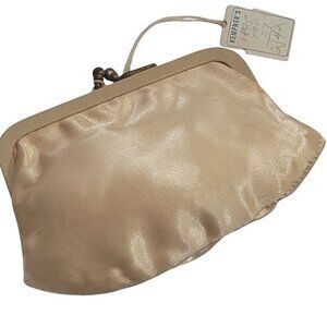 Vintage Satin Kiss Lock Coin Purse With Tag
